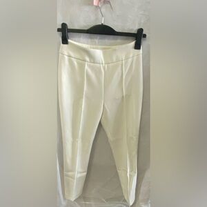NWOT H&M High-Waist Slim Ankle Slacks – Ivory/Off-White US4